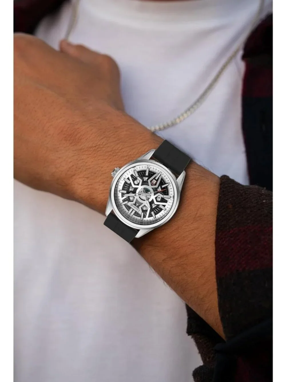 Men's Black Analog Quartz Solid Luxury Casual Calendar Waterproof Wrist Watch